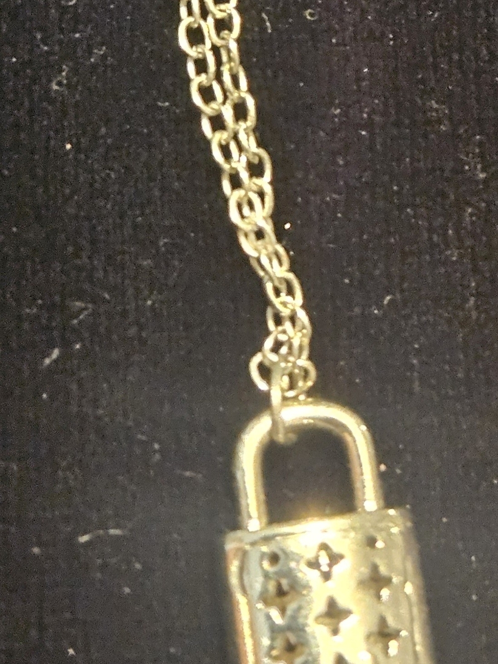 Delicate Gold Padlock Pendant Necklace for Women - Picture 3 of 5